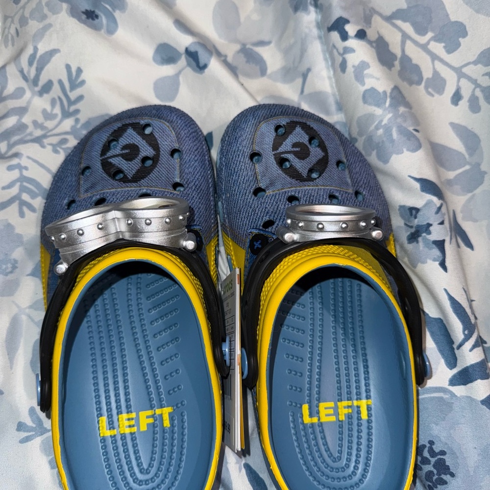 CROCS Kids Shoes in Blue and Yellow
